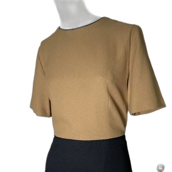 Henry Lee Womens Vintage 80's Tan Dress & Blazer Classy Sz 6 EUC! - Picture 3 of 14